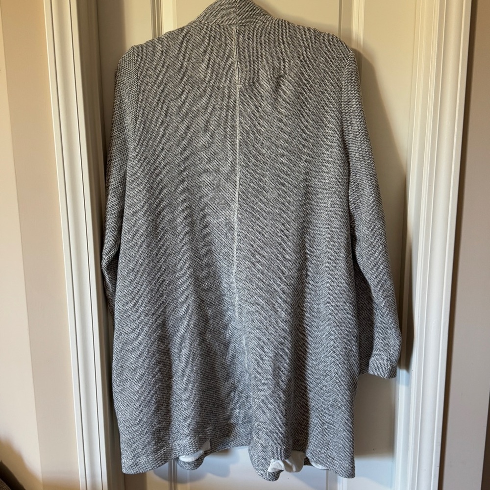 Eileen Fisher Open Front Waterfall Cardigan Organic Cotton - Picture 2 of 6